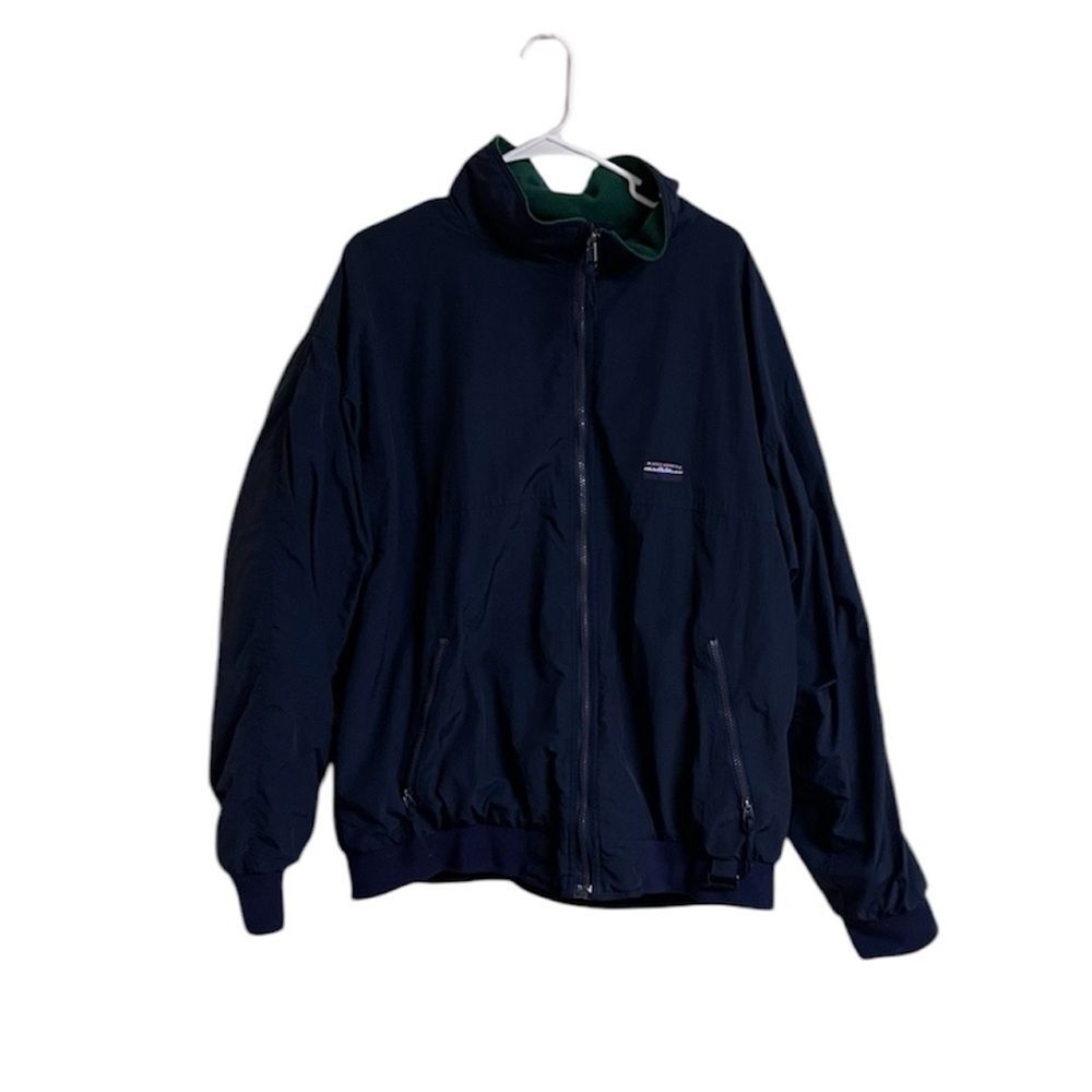 Vintage White Sierra Blue Fleece Bomber Jacket Sz 2XL XXL